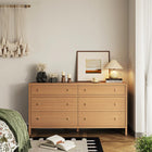 Commode 6 tiroirs en noyer 163 cm