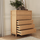 Commode 5 tiroirs en bouleau 107 cm