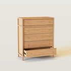 Commode 5 tiroirs en bouleau 107 cm