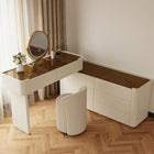 Coiffeuse plateau verre et 8 tiroirs
