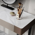 Coiffeuse plateau marbre et miroir lumineux