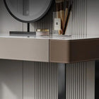 Coiffeuse plateau marbre et miroir lumineux