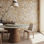 Table à manger ronde avec plateau tournant 360°