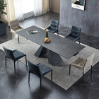 Chaise de salle à manger en cuir PU, mousse haute densité