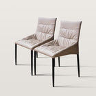 Chaise de salle à manger en cuir PU, mousse haute densité