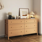 Commode 6 tiroirs en noyer 163 cm