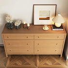 Commode 6 tiroirs en noyer 163 cm