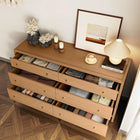 Commode 6 tiroirs en noyer 163 cm