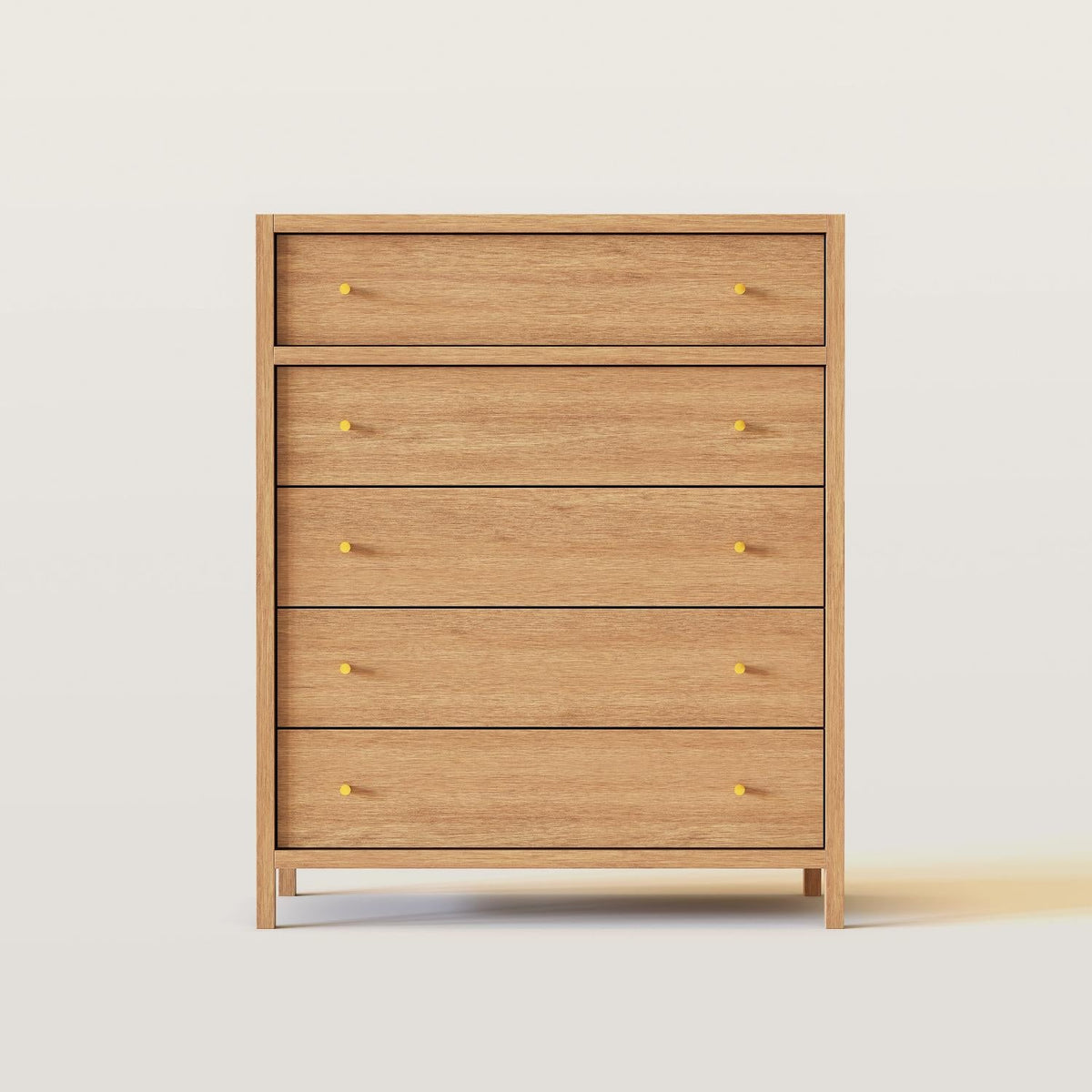 Commode 5 tiroirs en bouleau 107 cm
