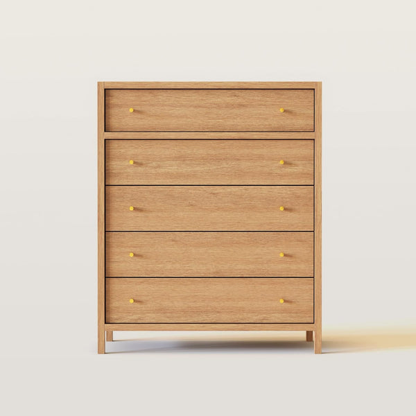 Commode 5 tiroirs en bouleau 107 cm