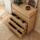 Commode 5 tiroirs en bouleau 107 cm