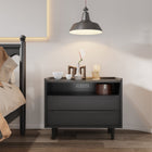 Table de chevet 2 tiroirs avec prises et USB intégrés