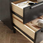 Table de chevet 2 tiroirs avec prises et USB intégrés