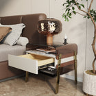 Chevet italien light luxury avec façade acrylique