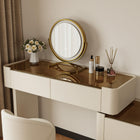 Coiffeuse plateau verre et 8 tiroirs