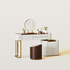 Coiffeuse plateau verre trempé et bois