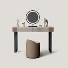 Coiffeuse plateau marbre et miroir lumineux
