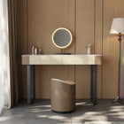 Coiffeuse plateau marbre et miroir lumineux