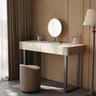 Coiffeuse plateau marbre et miroir lumineux
