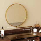 Coiffeuse noyer avec miroir pivotant et tabouret