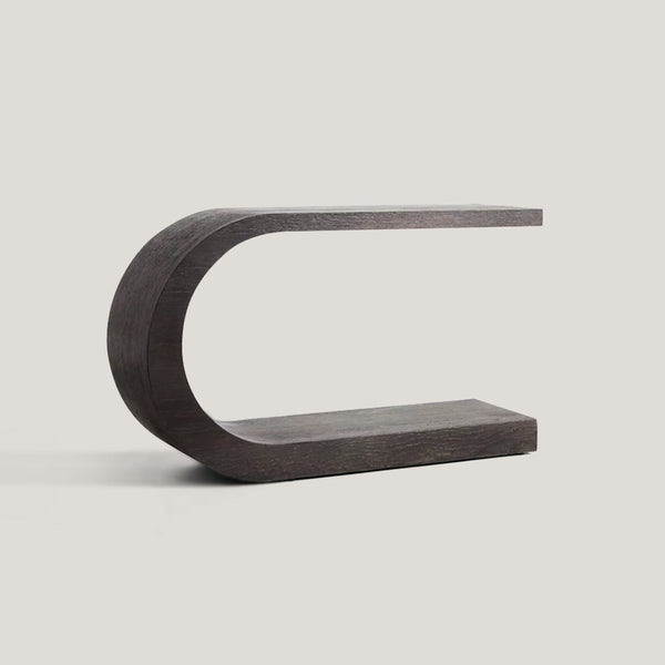 Console d'entrée galbée en bois massif
