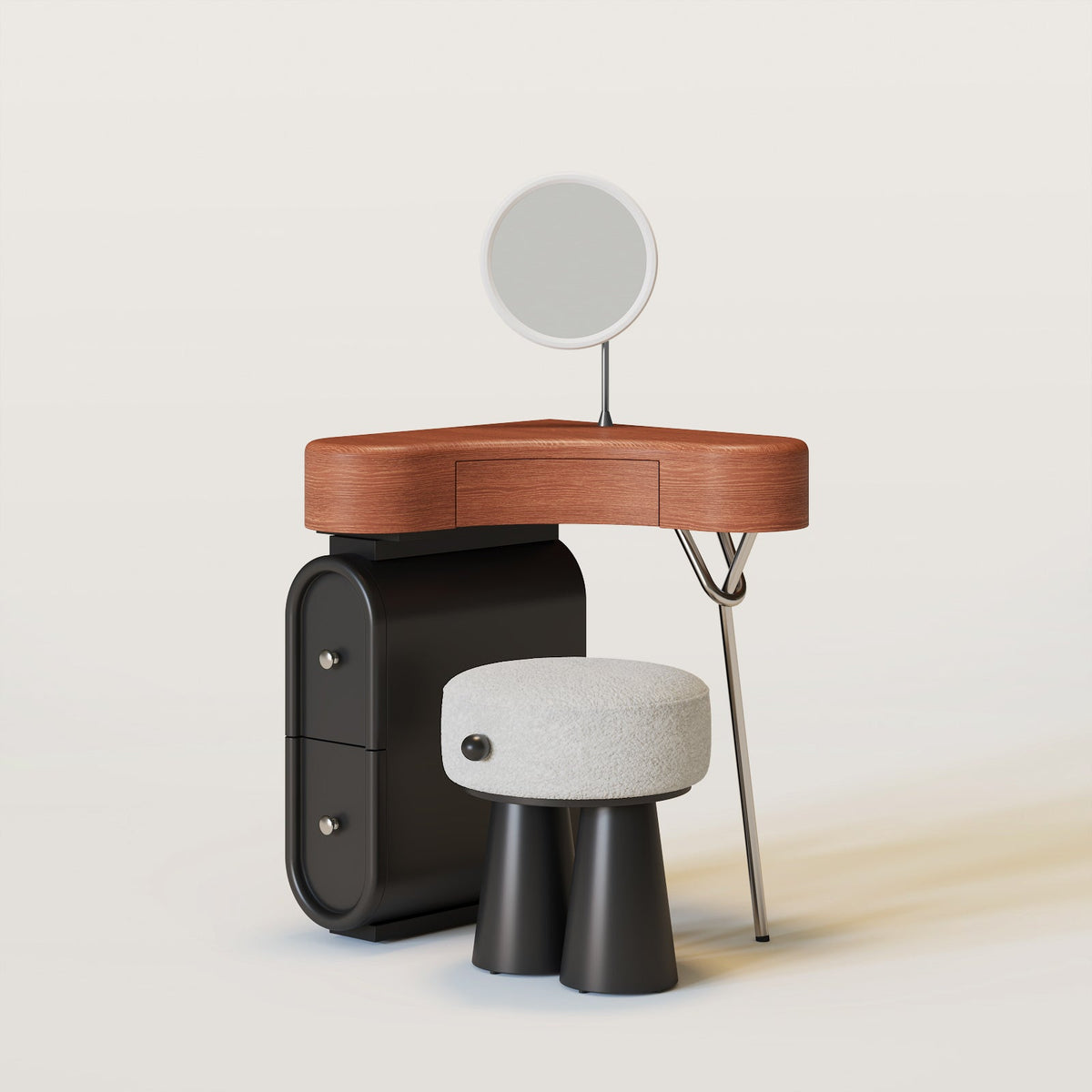 Coiffeuse d'angle avec grand tiroir
