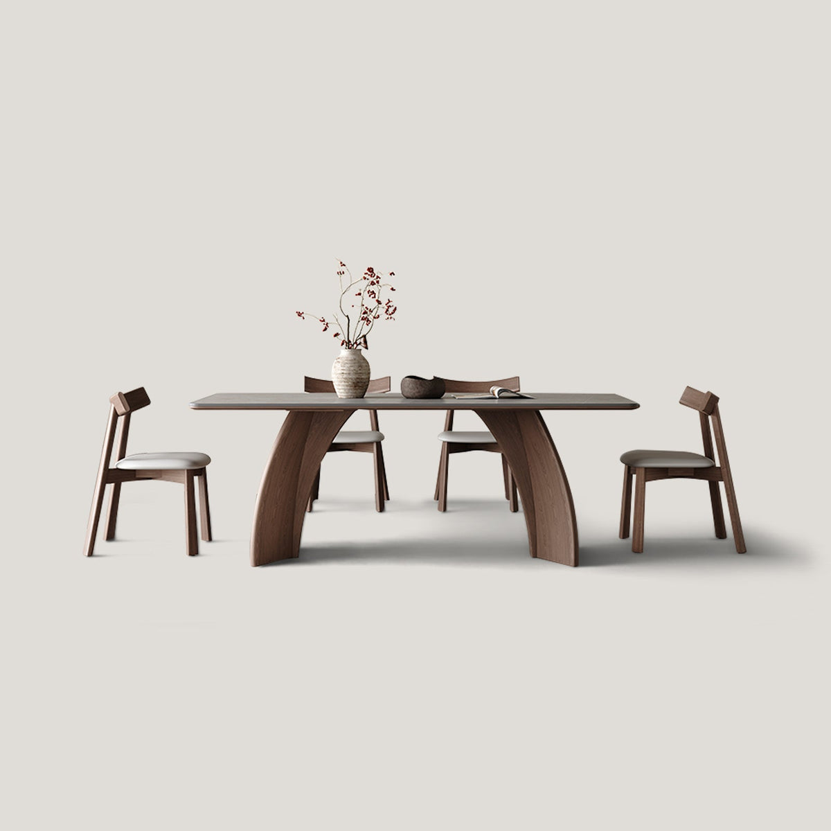 Table à manger rectangulaire, plateau grès cérame