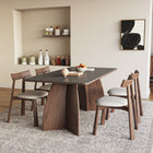 Table à manger rectangulaire, plateau grès cérame