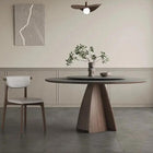 Table à manger ronde 150 cm avec plateau tournant