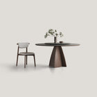 Table à manger ronde 150 cm avec plateau tournant