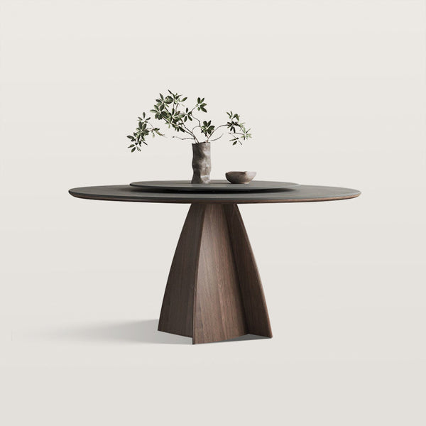 Table à manger ronde 150 cm avec plateau tournant