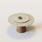 Table à manger ronde avec plateau tournant 360°