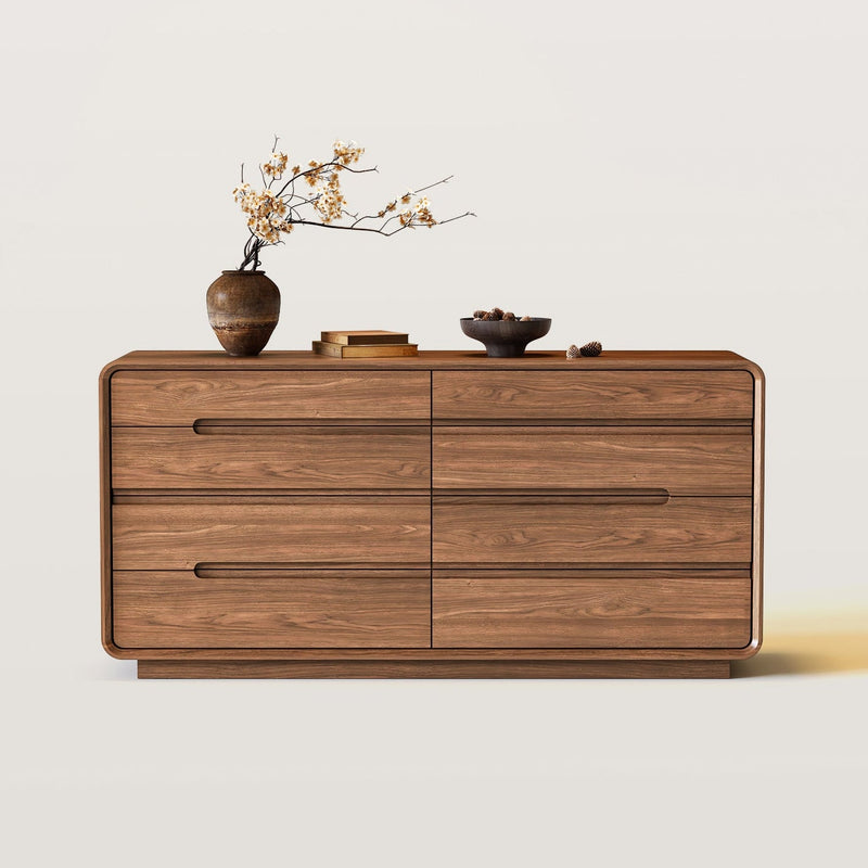 Buffet bas avec rangement fermé et plateau renforcé