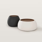Table basse pouf ronde avec coffre de rangement