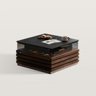 Table basse relevable avec rangement et éclairage LED