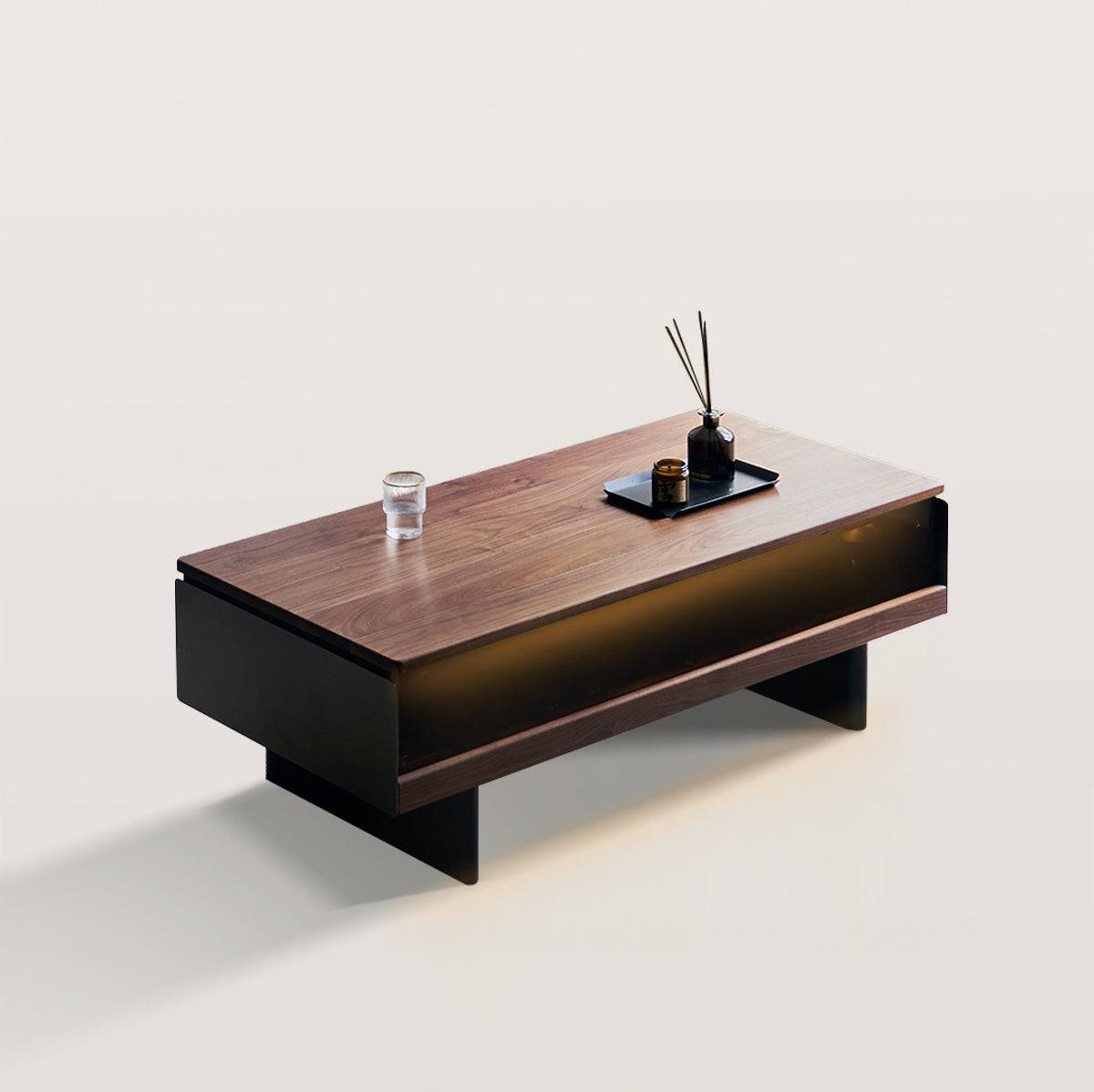 Table basse surbaissée avec éclairage intégré