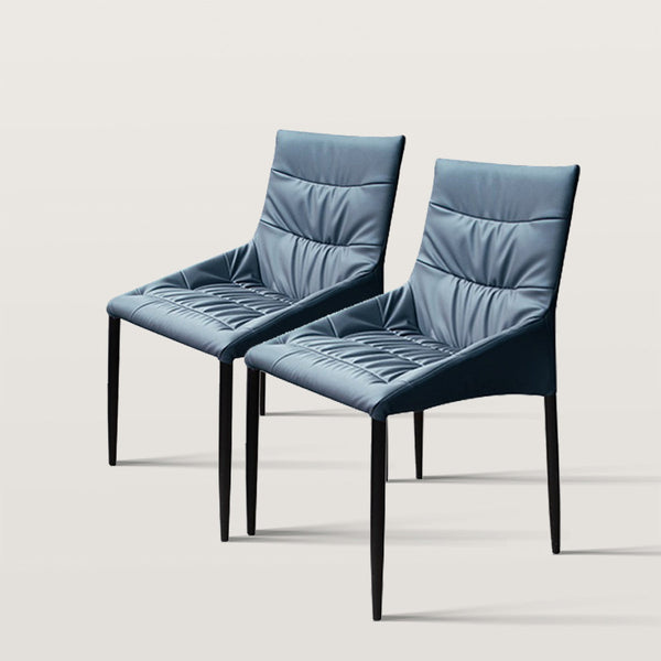 Chaise de salle à manger en cuir PU, mousse haute densité
