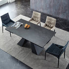 Chaise de salle à manger en cuir PU, mousse haute densité