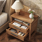 Chevet 2 tiroirs avec prises et ports USB