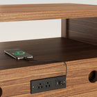 Chevet 2 tiroirs avec prises et ports USB